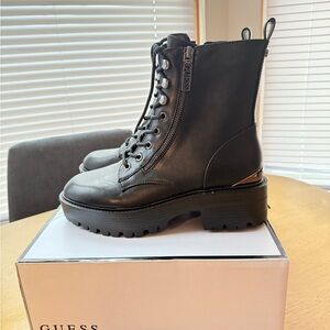 GUESS Black Combat Boots for Women